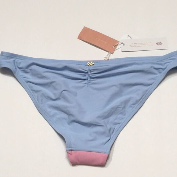 New. PILYQ pink and blue color block full bottoms. Small - Picture 6 of 6